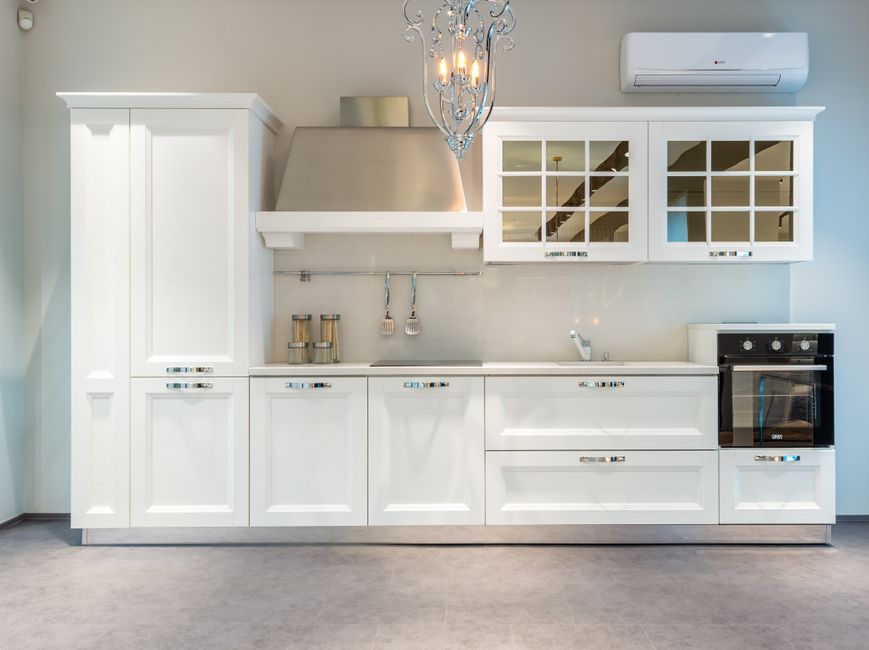 Modern custom kitchen with white cabinets